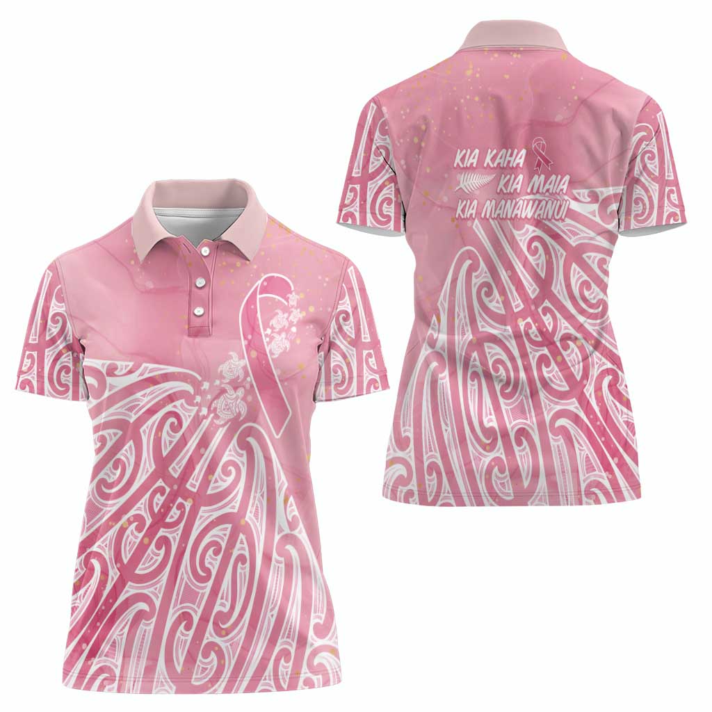 Breast Cancer Awareness Maori Women Polo Shirt Kia Kaha Kia Maia Kia Manawanui - Vibe Hoodie