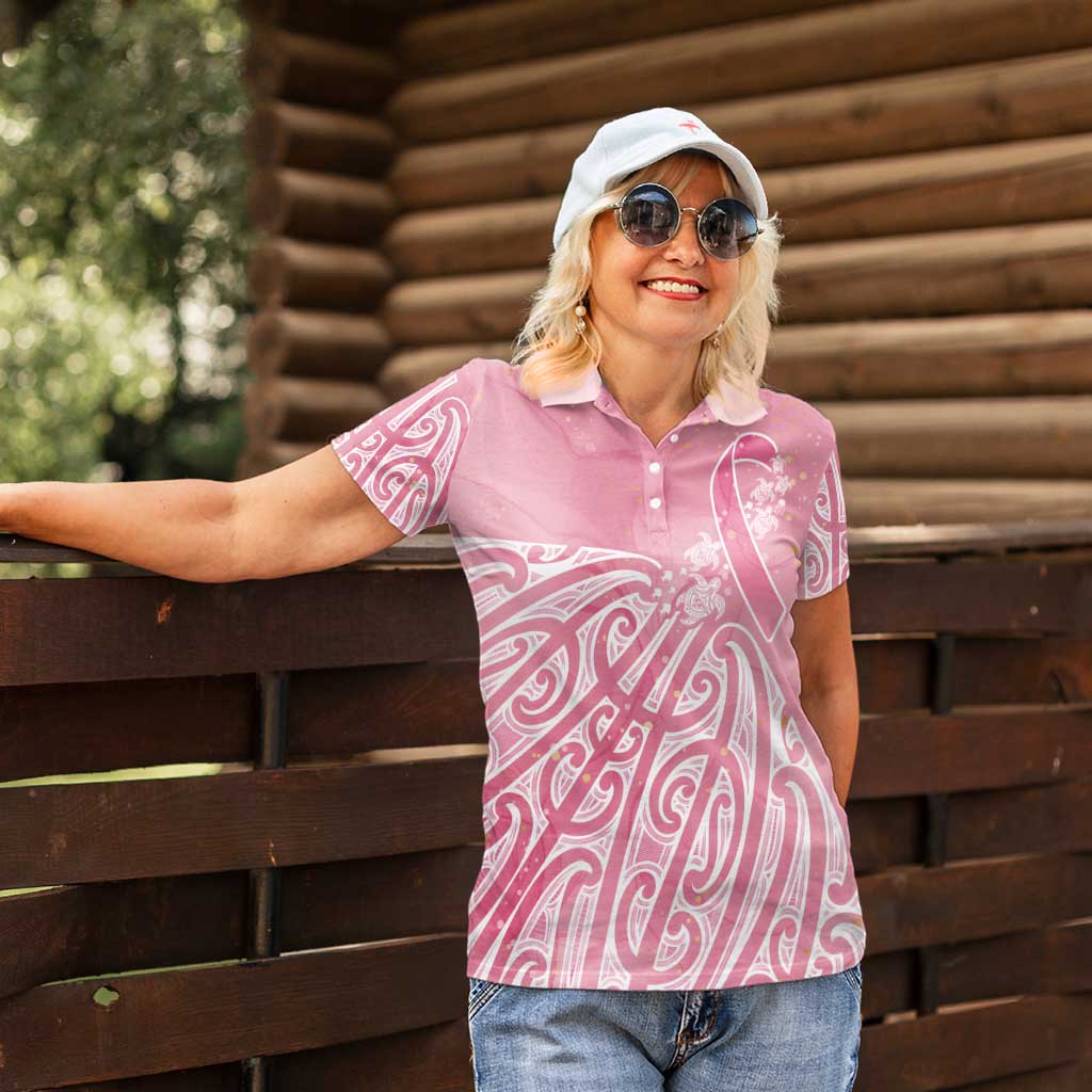 Breast Cancer Awareness Maori Women Polo Shirt Kia Kaha Kia Maia Kia Manawanui - Vibe Hoodie