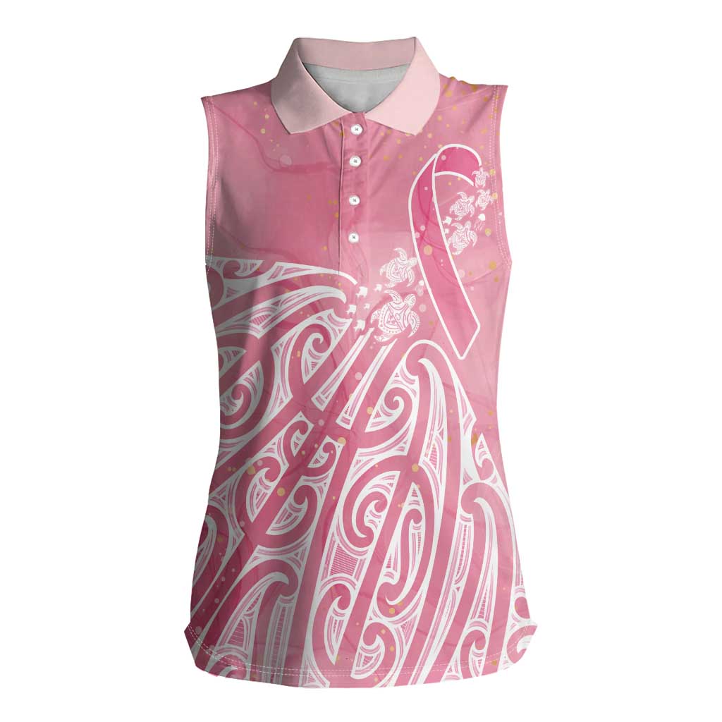 Breast Cancer Awareness Maori Women Sleeveless Polo Shirt Kia Kaha Kia Maia Kia Manawanui - Vibe Hoodie
