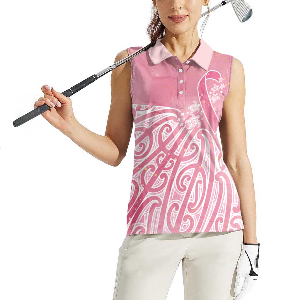 Breast Cancer Awareness Maori Women Sleeveless Polo Shirt Kia Kaha Kia Maia Kia Manawanui - Vibe Hoodie