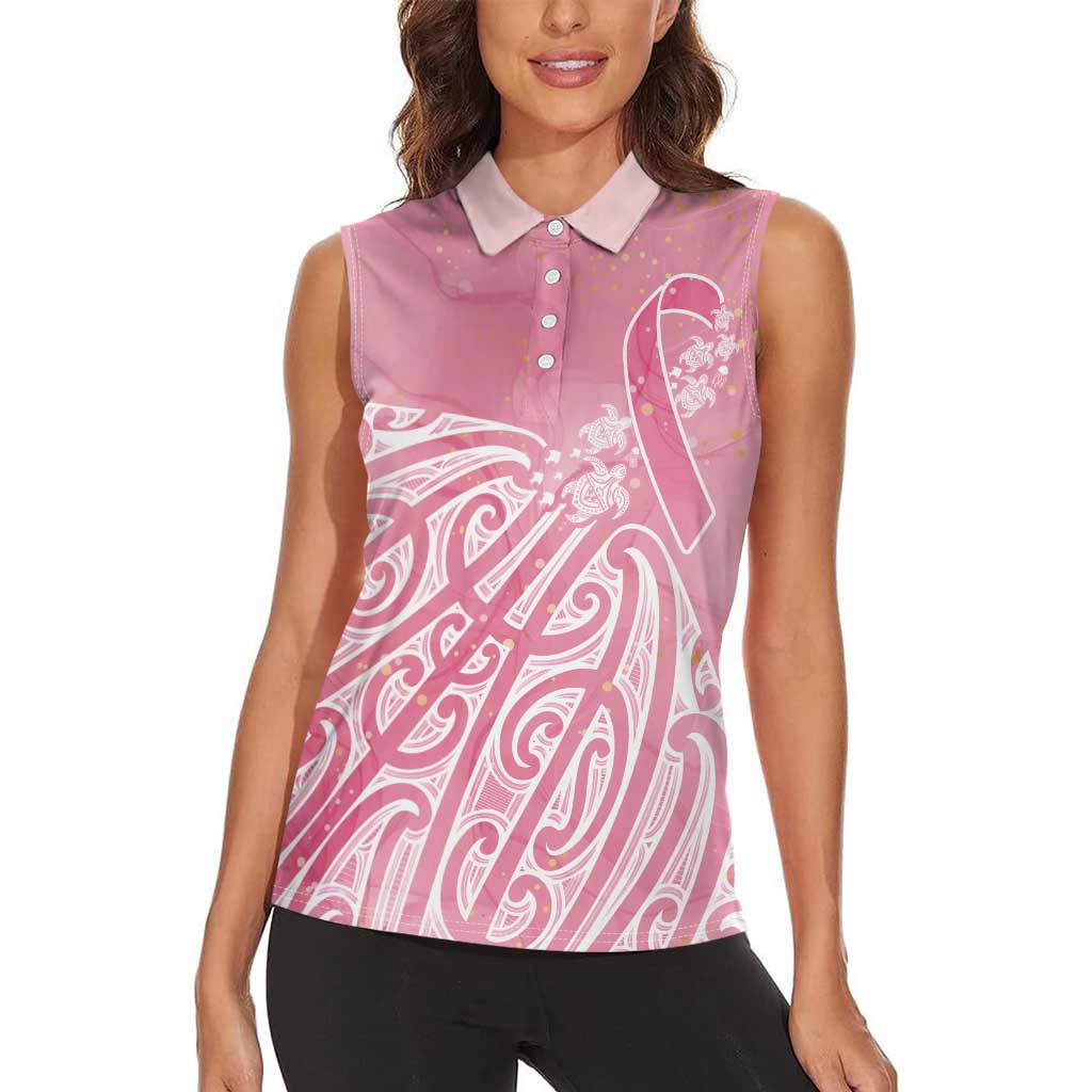Breast Cancer Awareness Maori Women Sleeveless Polo Shirt Kia Kaha Kia Maia Kia Manawanui - Vibe Hoodie