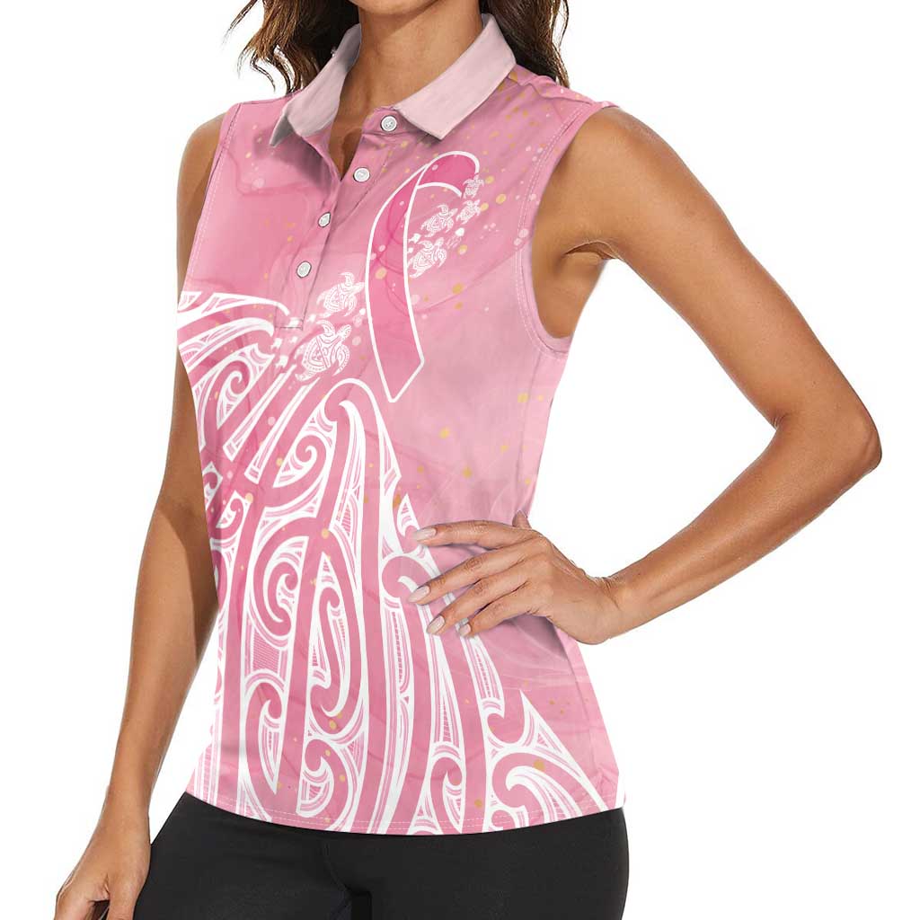 Breast Cancer Awareness Maori Women Sleeveless Polo Shirt Kia Kaha Kia Maia Kia Manawanui - Vibe Hoodie