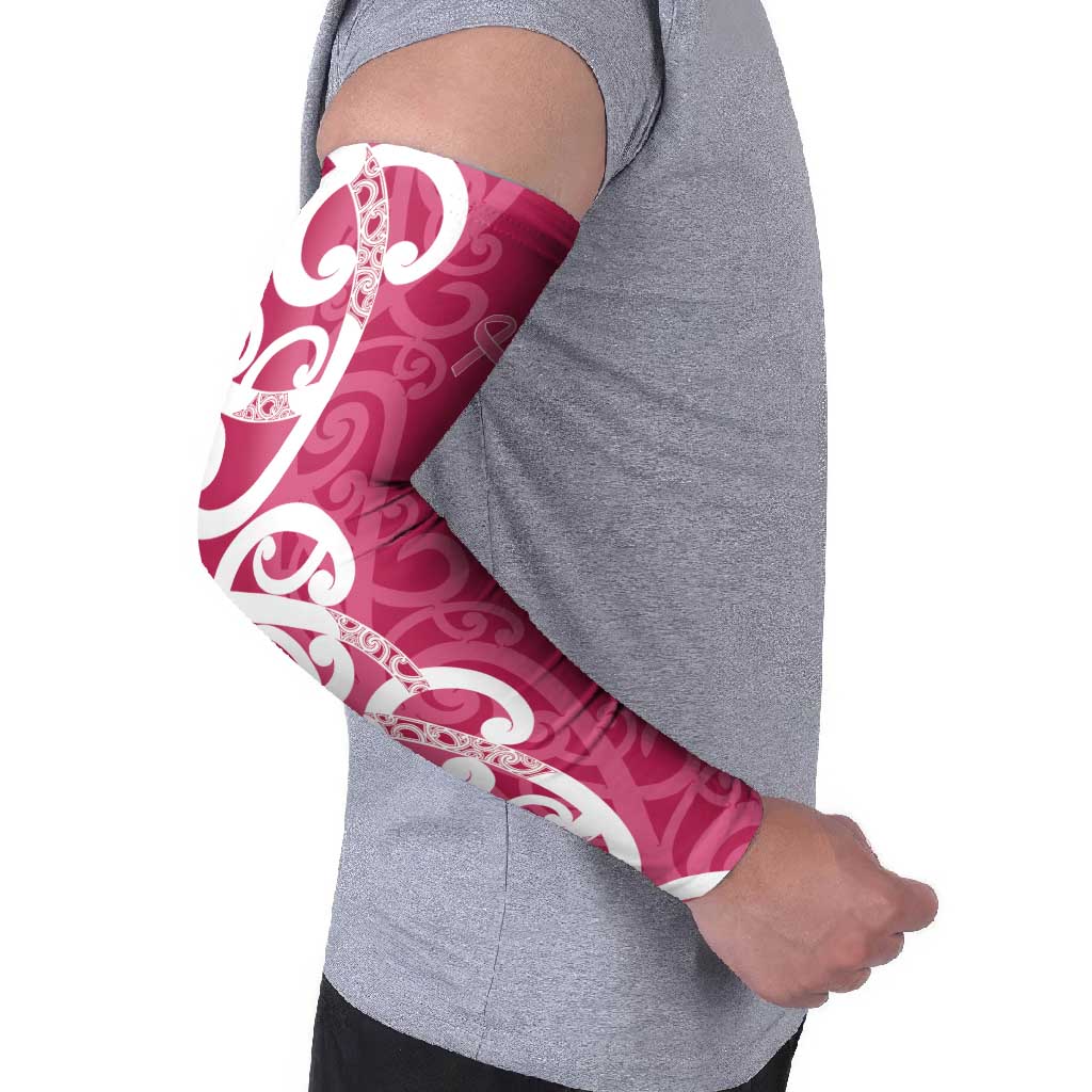Breast Cancer Awareness Maori Arm Sleeves Koru Kowhaiwhai - Vibe Hoodie