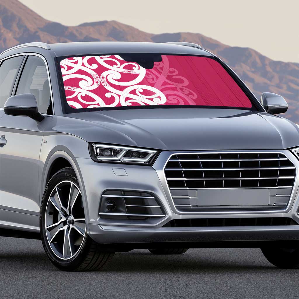 Breast Cancer Awareness Maori Auto Sun Shade Koru Kowhaiwhai - Vibe Hoodie