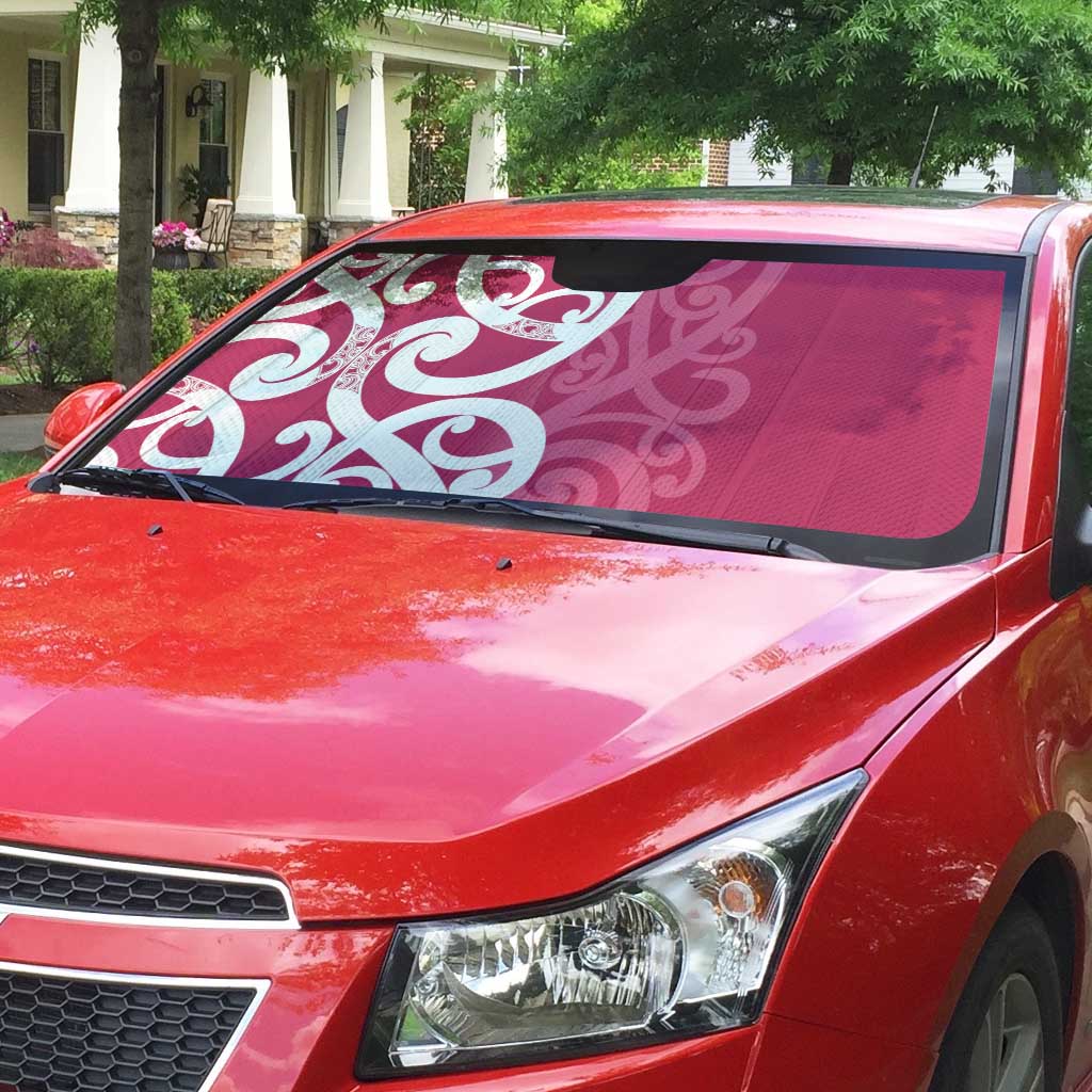 Breast Cancer Awareness Maori Auto Sun Shade Koru Kowhaiwhai - Vibe Hoodie