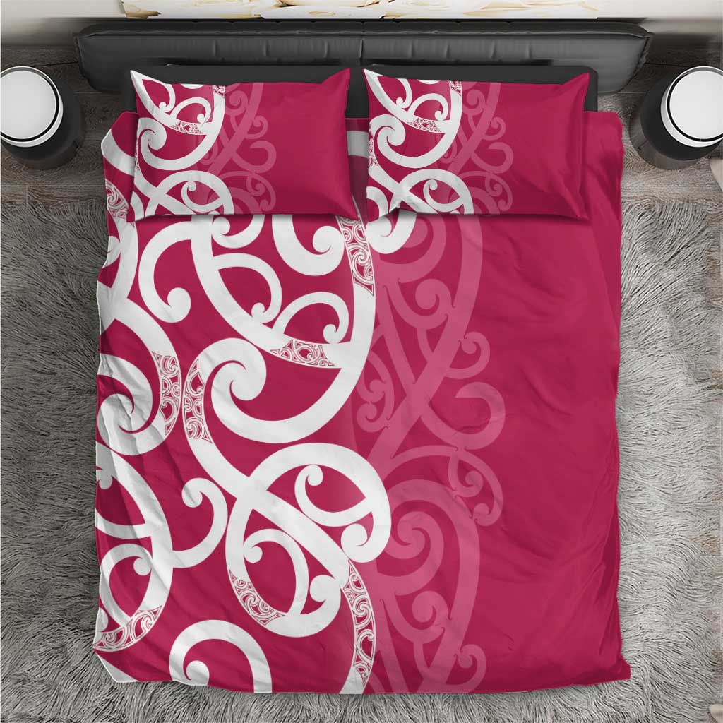 Breast Cancer Awareness Maori Bedding Set Koru Kowhaiwhai - Vibe Hoodie