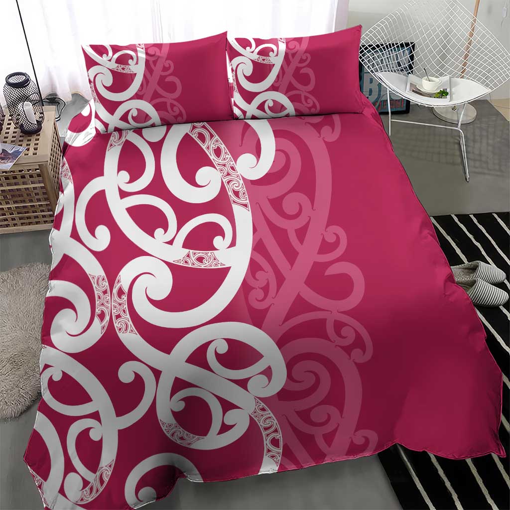 Breast Cancer Awareness Maori Bedding Set Koru Kowhaiwhai - Vibe Hoodie