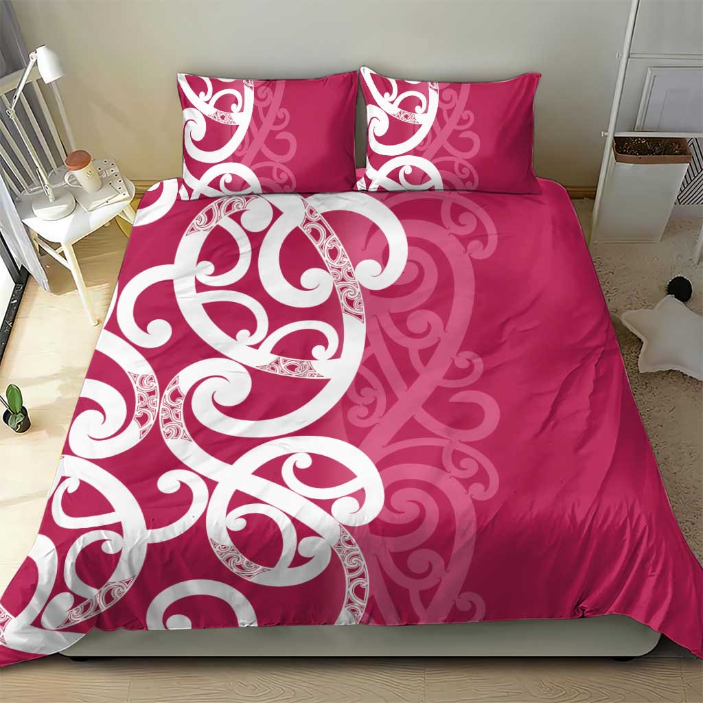 Breast Cancer Awareness Maori Bedding Set Koru Kowhaiwhai - Vibe Hoodie