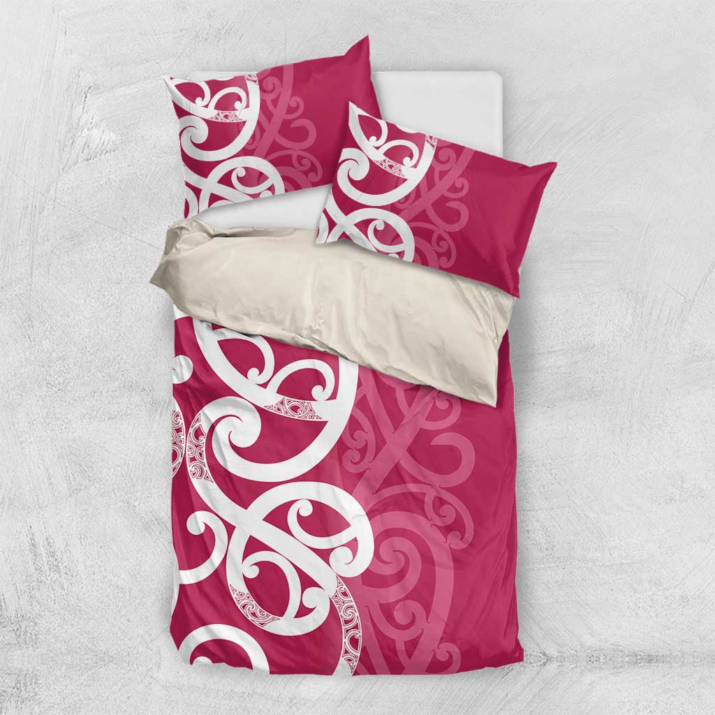 Breast Cancer Awareness Maori Bedding Set Koru Kowhaiwhai - Vibe Hoodie