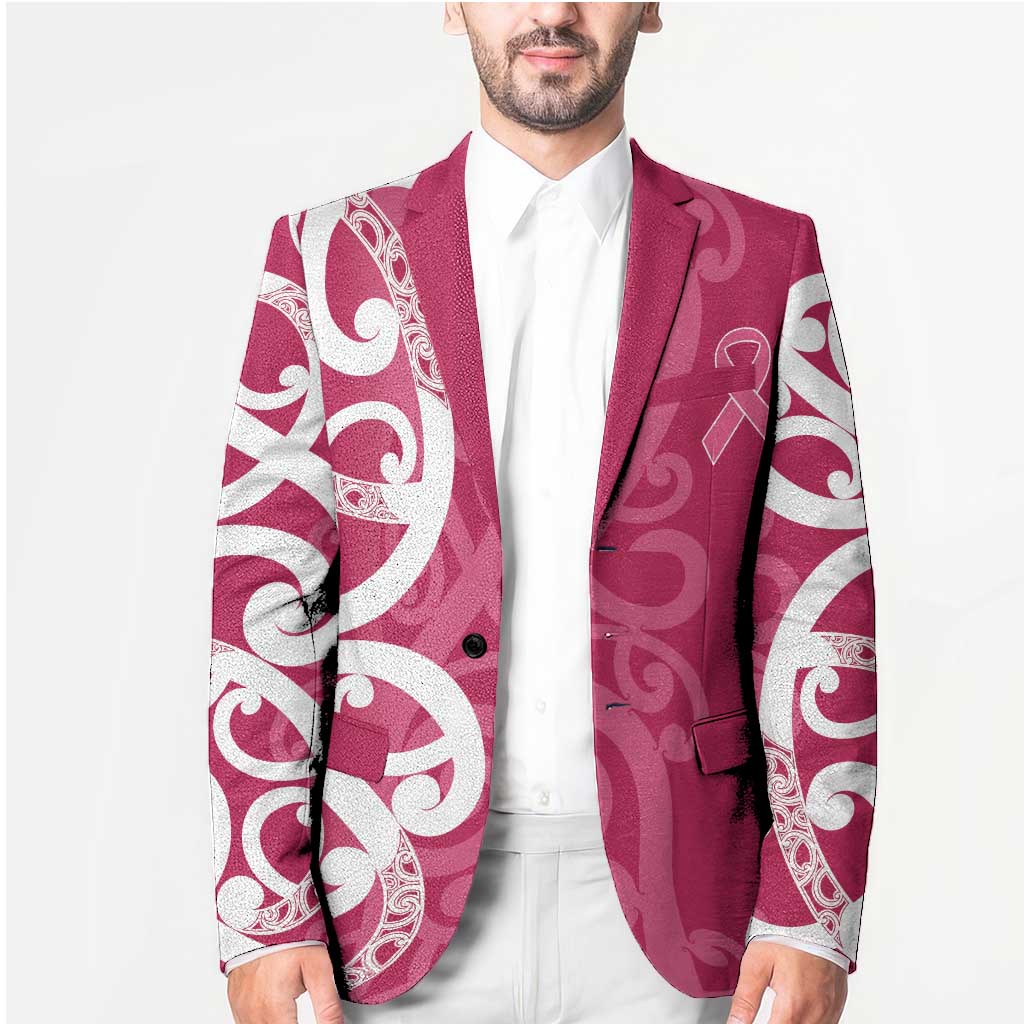 Breast Cancer Awareness Maori Blazer Koru Kowhaiwhai - Vibe Hoodie