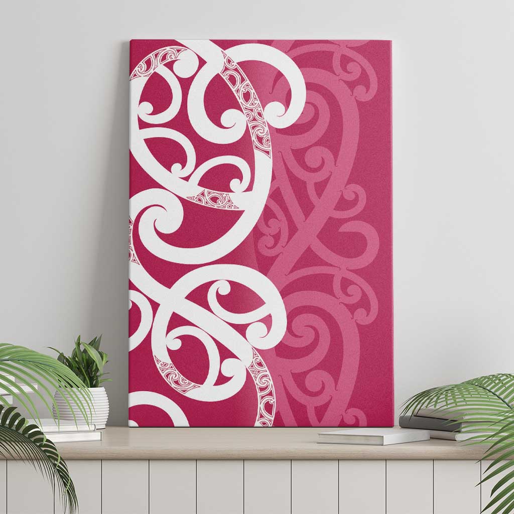 Breast Cancer Awareness Maori Canvas Wall Art Koru Kowhaiwhai - Vibe Hoodie