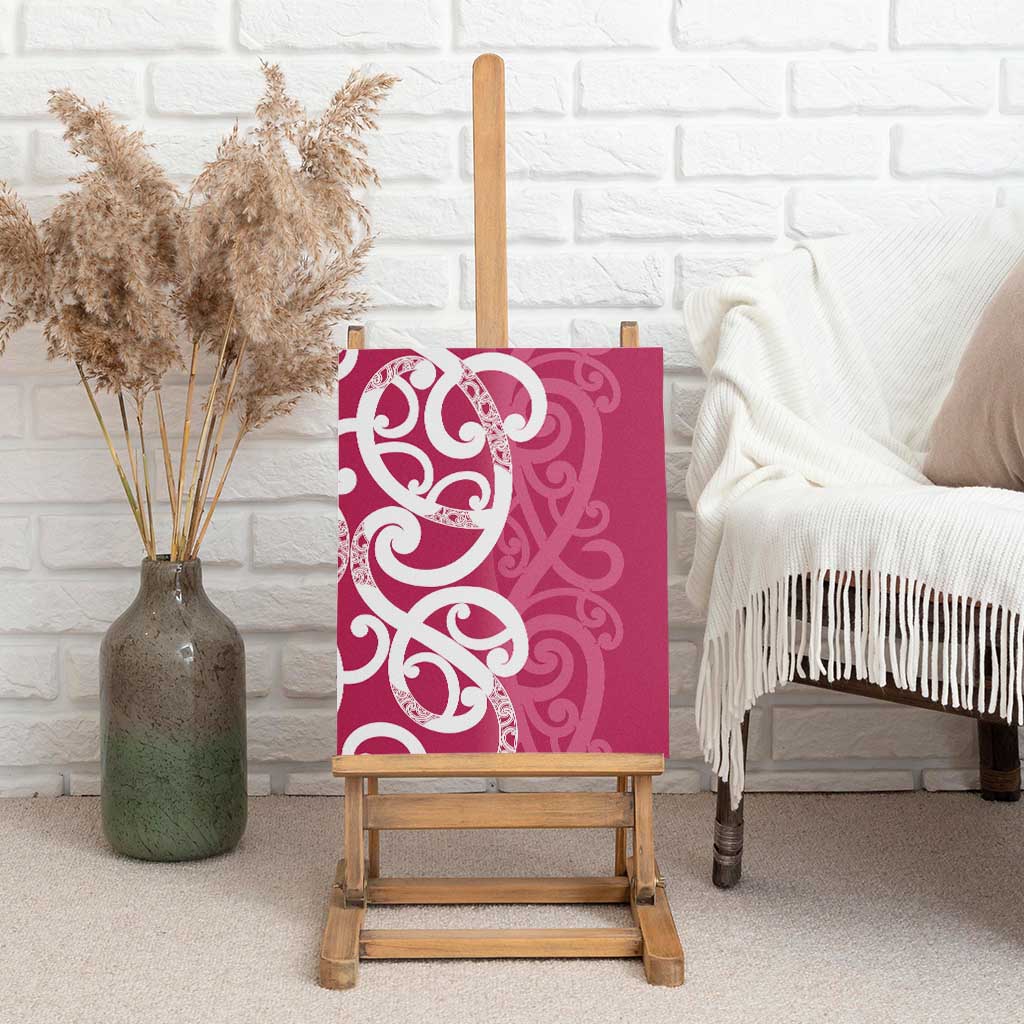 Breast Cancer Awareness Maori Canvas Wall Art Koru Kowhaiwhai - Vibe Hoodie