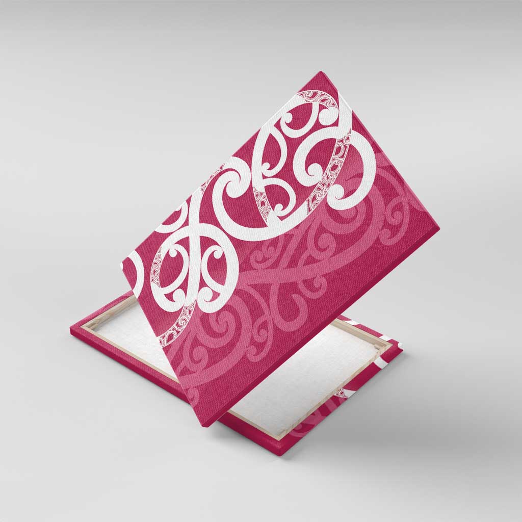 Breast Cancer Awareness Maori Canvas Wall Art Koru Kowhaiwhai - Vibe Hoodie