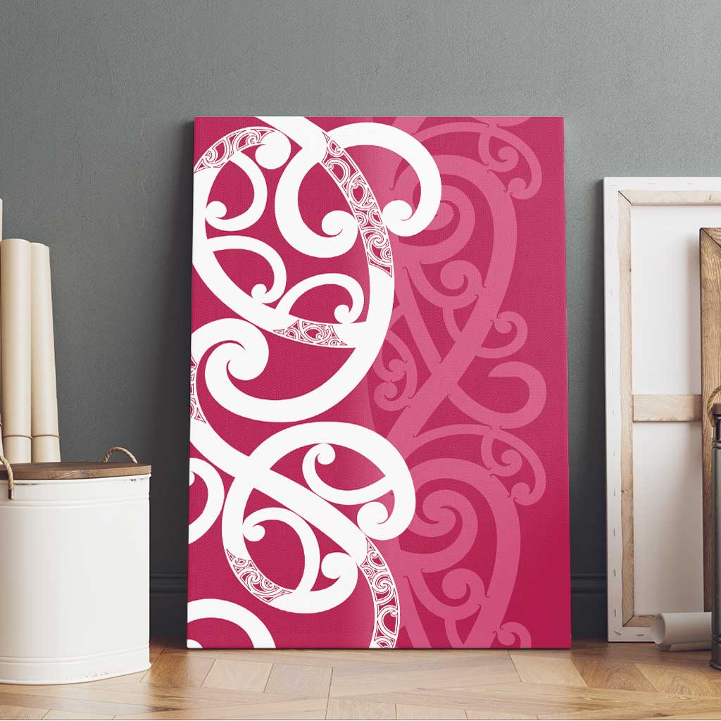 Breast Cancer Awareness Maori Canvas Wall Art Koru Kowhaiwhai - Vibe Hoodie
