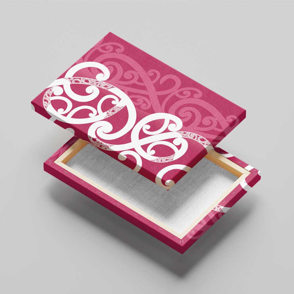 Breast Cancer Awareness Maori Canvas Wall Art Koru Kowhaiwhai - Vibe Hoodie