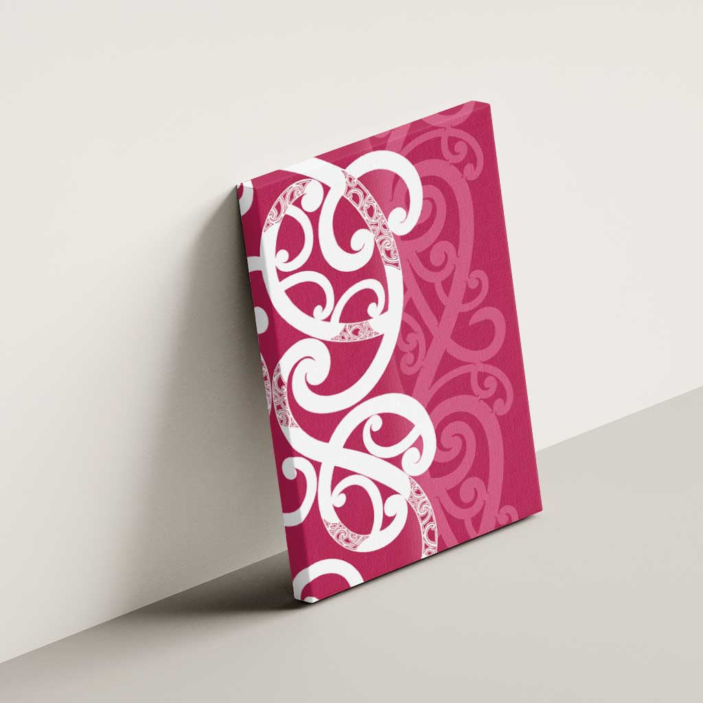 Breast Cancer Awareness Maori Canvas Wall Art Koru Kowhaiwhai - Vibe Hoodie