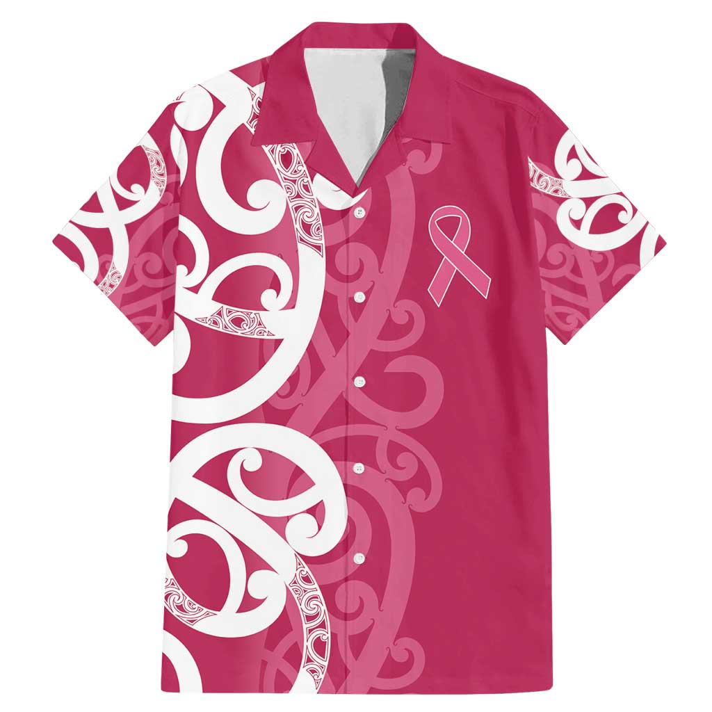 Breast Cancer Awareness Maori Family Matching Mermaid Dress and Hawaiian Shirt Koru Kowhaiwhai - Vibe Hoodie