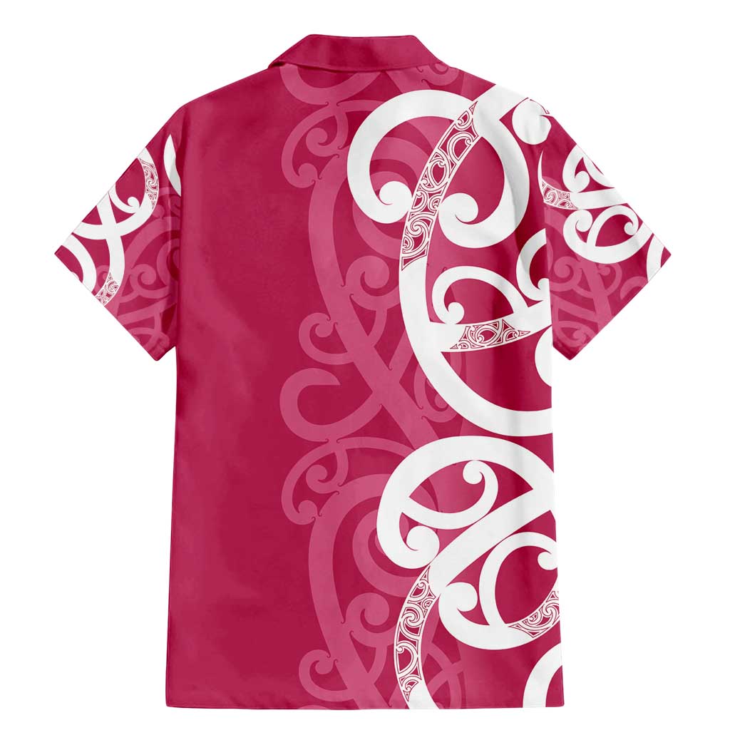 Breast Cancer Awareness Maori Family Matching Mermaid Dress and Hawaiian Shirt Koru Kowhaiwhai - Vibe Hoodie