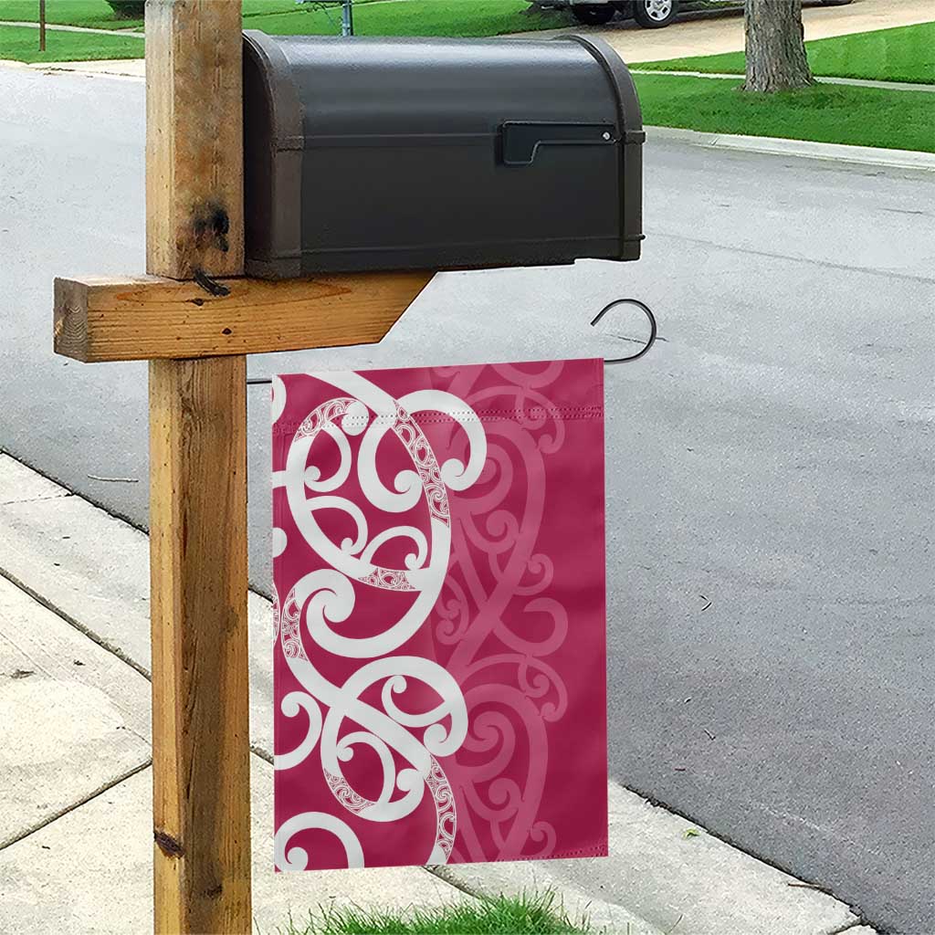 Breast Cancer Awareness Maori Garden Flag Koru Kowhaiwhai - Vibe Hoodie