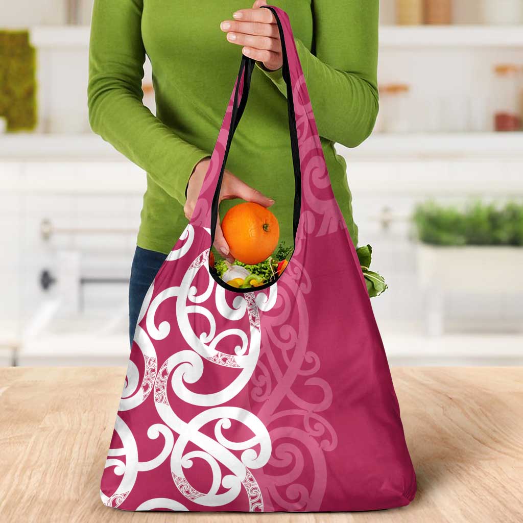 Breast Cancer Awareness Maori Grocery Bag Koru Kowhaiwhai - Vibe Hoodie