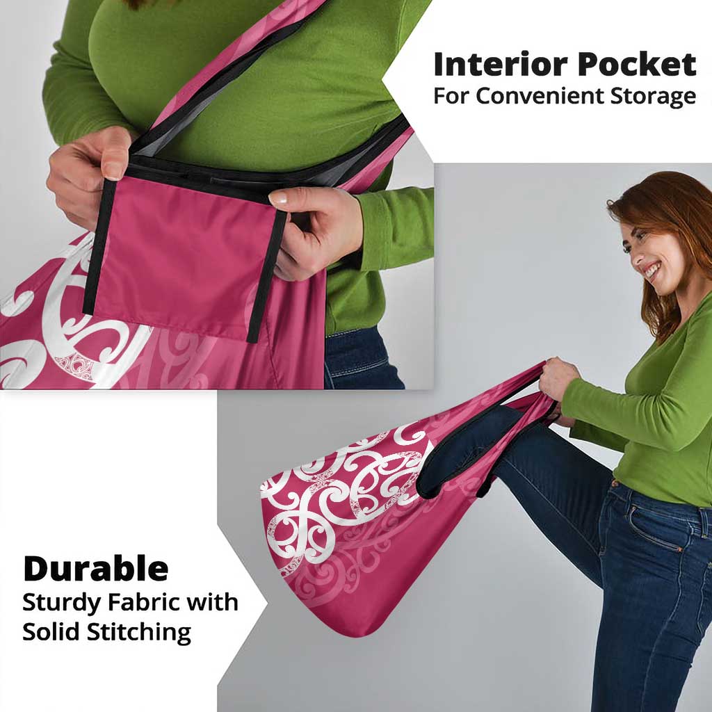 Breast Cancer Awareness Maori Grocery Bag Koru Kowhaiwhai - Vibe Hoodie