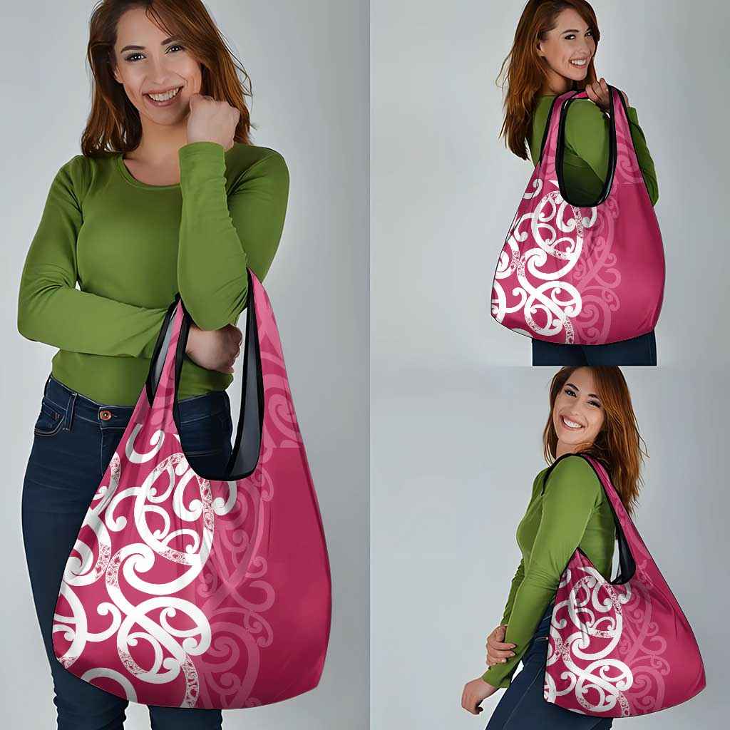 Breast Cancer Awareness Maori Grocery Bag Koru Kowhaiwhai - Vibe Hoodie