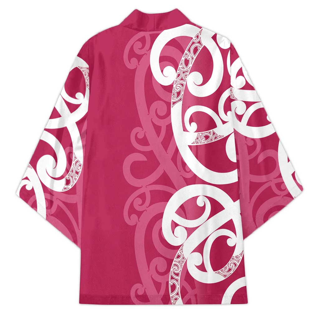 Breast Cancer Awareness Maori Kimono Koru Kowhaiwhai - Vibe Hoodie