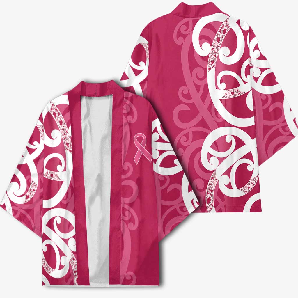 Breast Cancer Awareness Maori Kimono Koru Kowhaiwhai - Vibe Hoodie