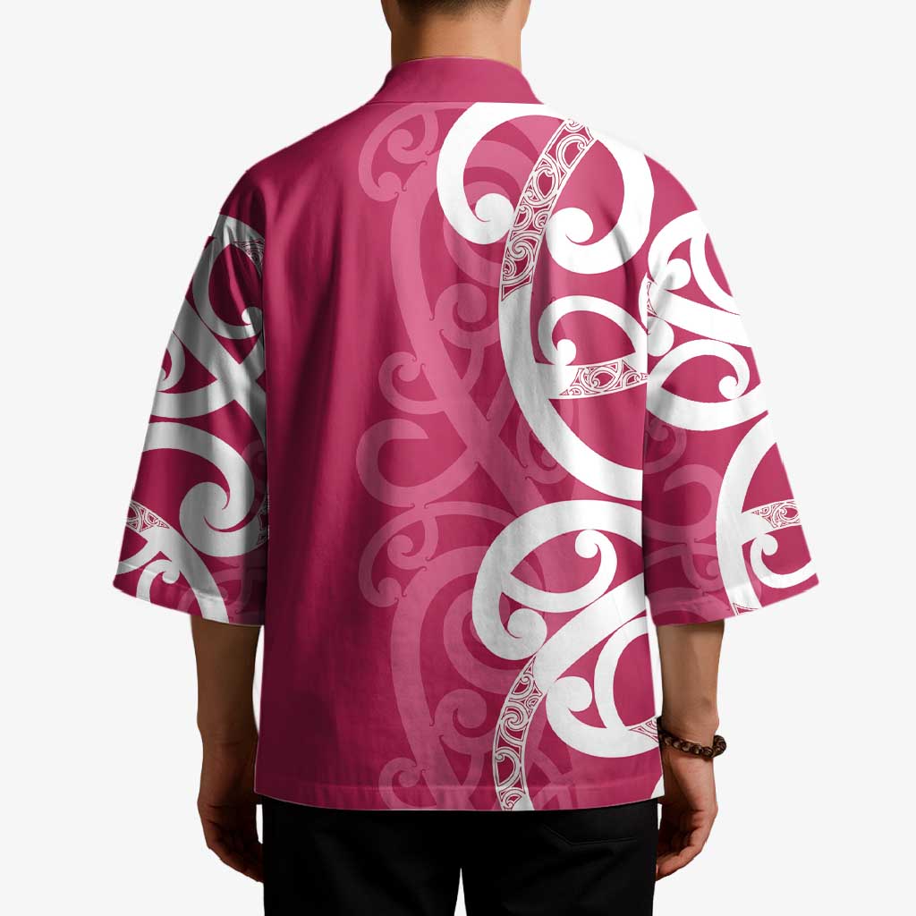 Breast Cancer Awareness Maori Kimono Koru Kowhaiwhai - Vibe Hoodie