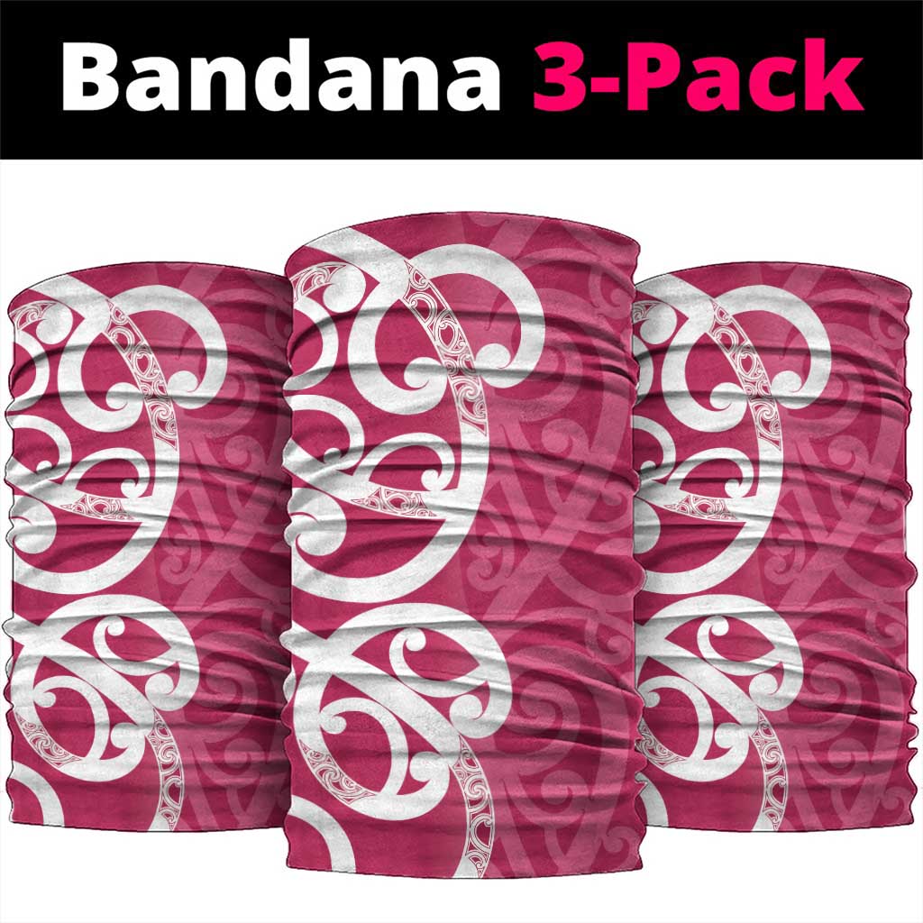 Breast Cancer Awareness Maori Neck Gaiter Koru Kowhaiwhai - Vibe Hoodie