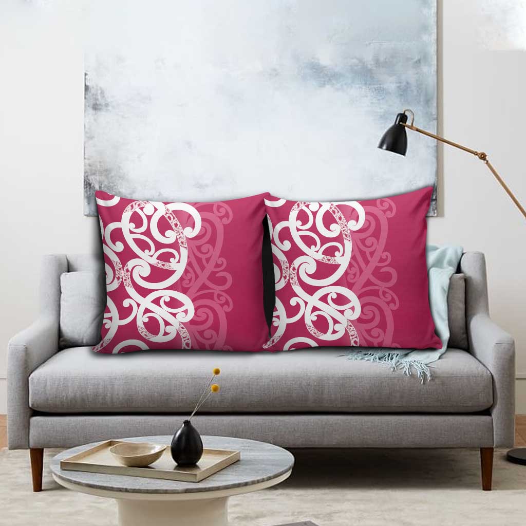 Breast Cancer Awareness Maori Pillow Cover Koru Kowhaiwhai - Vibe Hoodie