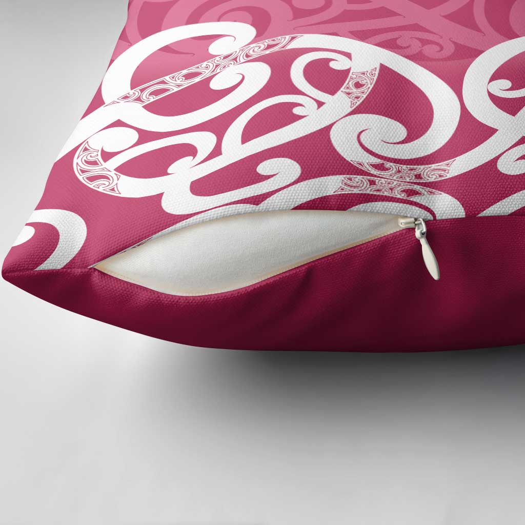 Breast Cancer Awareness Maori Pillow Cover Koru Kowhaiwhai - Vibe Hoodie