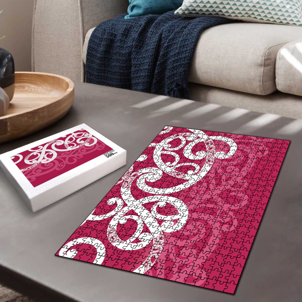 Breast Cancer Awareness Maori Puzzle Koru Kowhaiwhai - Vibe Hoodie