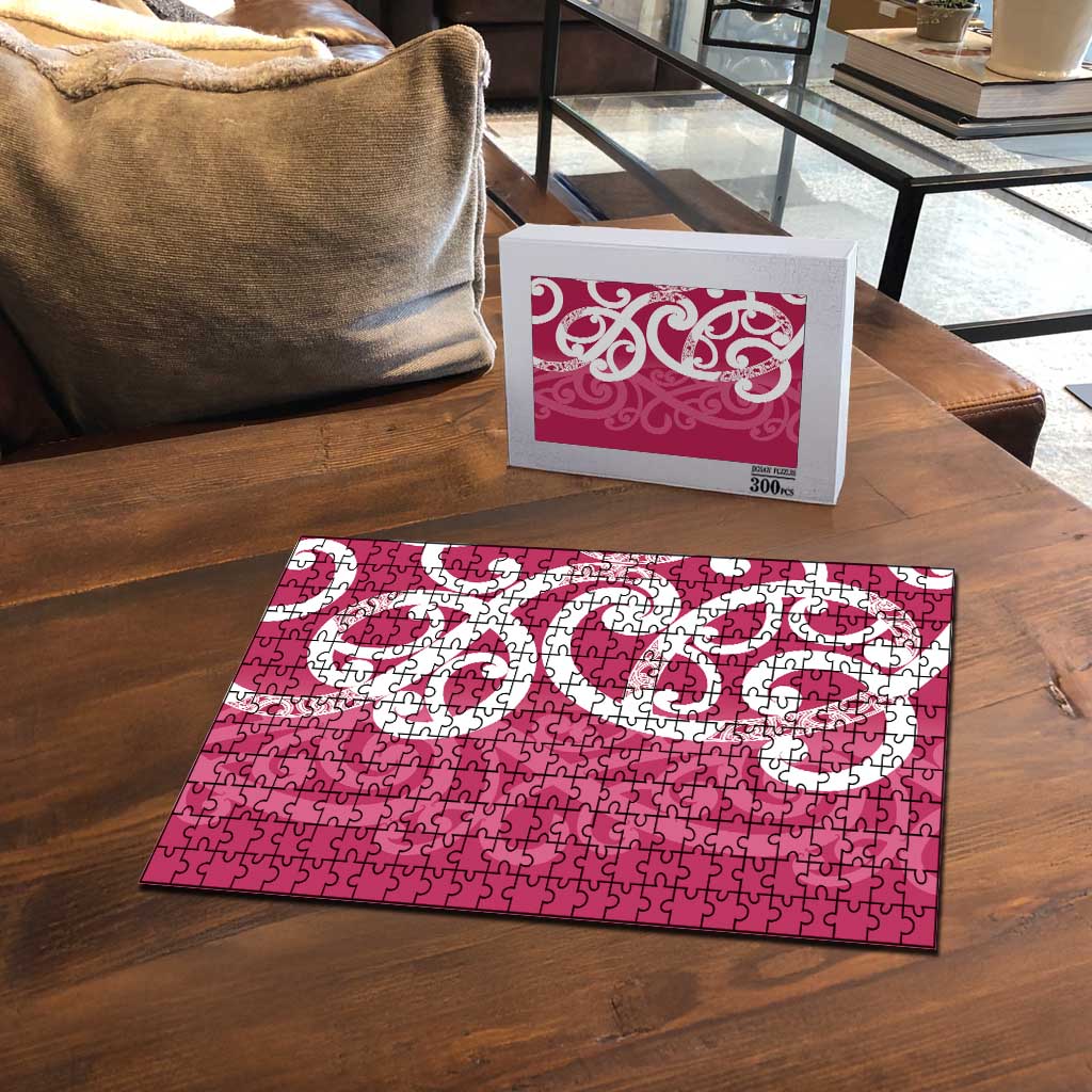 Breast Cancer Awareness Maori Puzzle Koru Kowhaiwhai - Vibe Hoodie