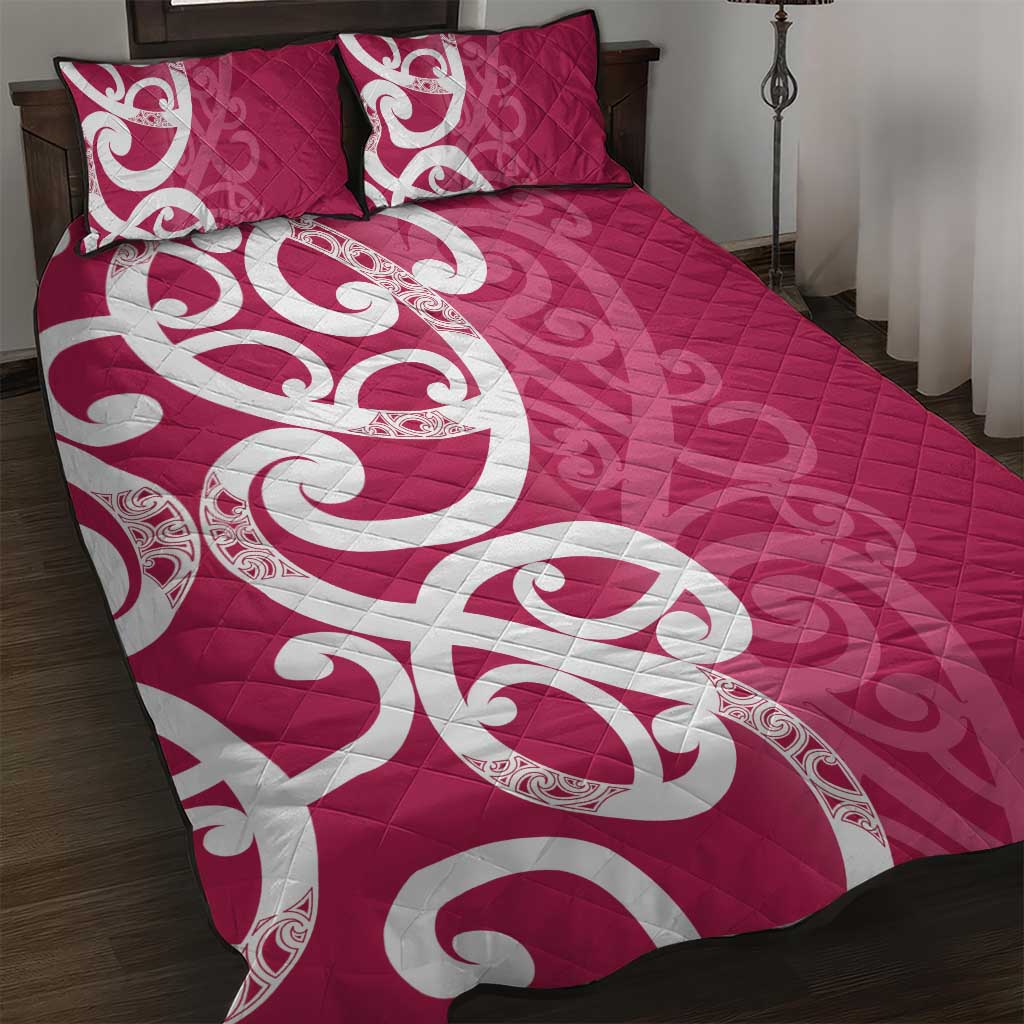 Breast Cancer Awareness Maori Quilt Bed Set Koru Kowhaiwhai - Vibe Hoodie