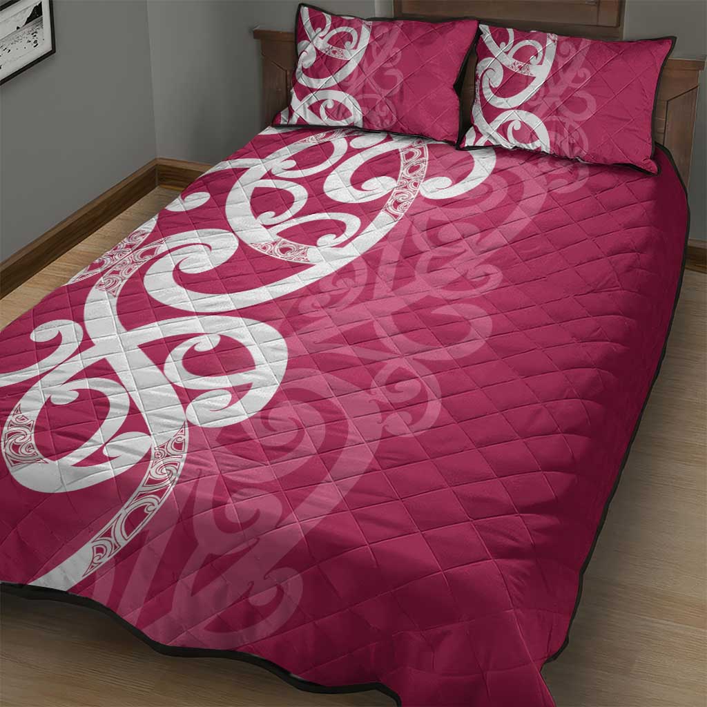 Breast Cancer Awareness Maori Quilt Bed Set Koru Kowhaiwhai - Vibe Hoodie