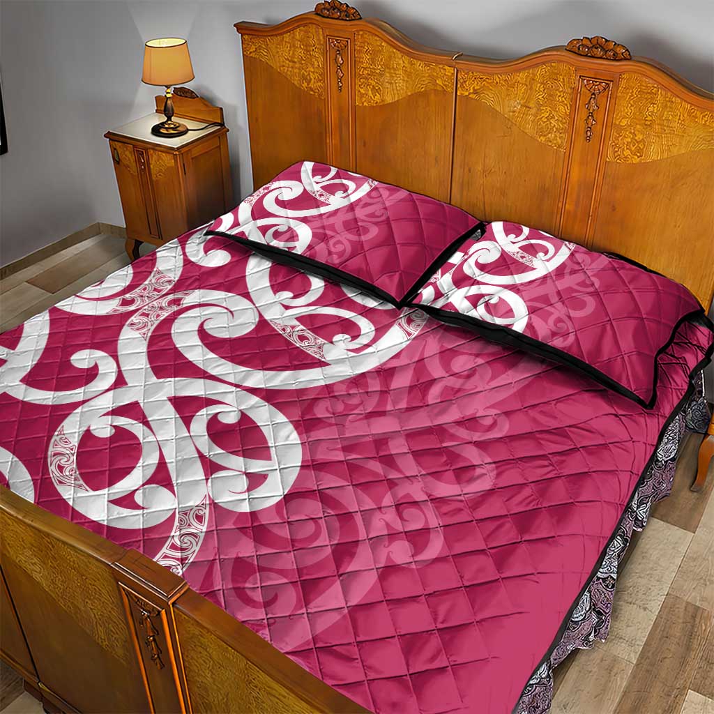 Breast Cancer Awareness Maori Quilt Bed Set Koru Kowhaiwhai - Vibe Hoodie
