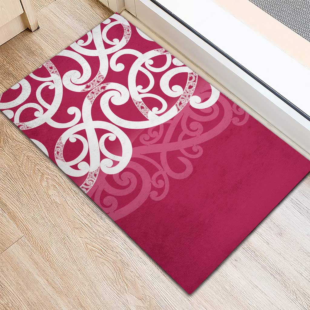 Breast Cancer Awareness Maori Rubber Doormat Koru Kowhaiwhai - Vibe Hoodie