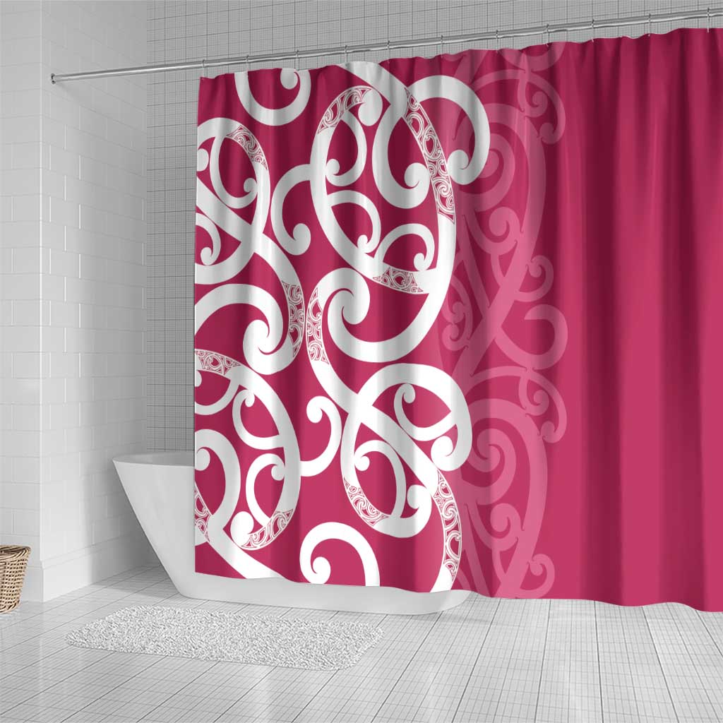 Breast Cancer Awareness Maori Shower Curtain Koru Kowhaiwhai - Vibe Hoodie
