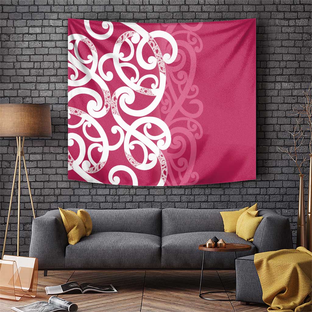 Breast Cancer Awareness Maori Tapestry Koru Kowhaiwhai - Vibe Hoodie