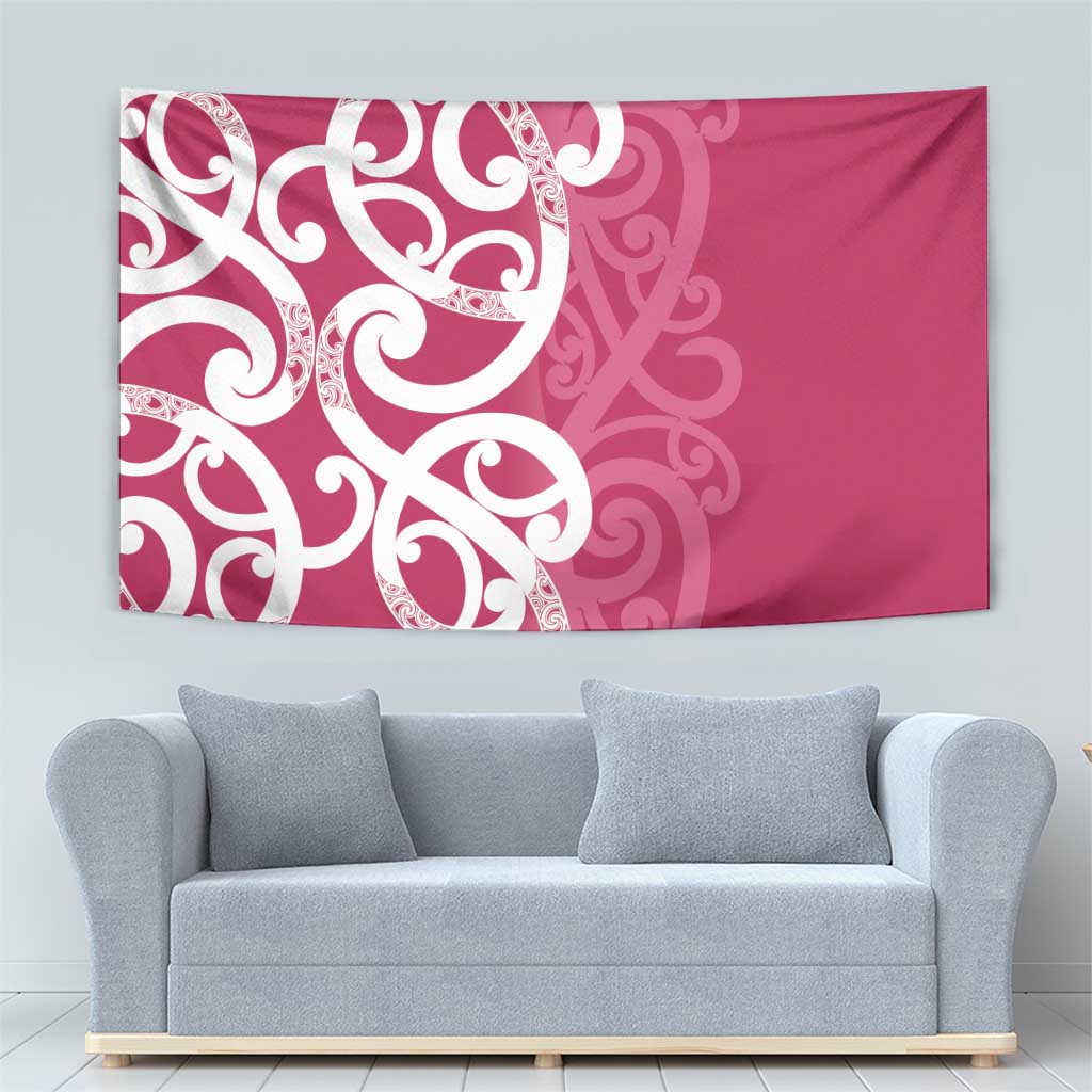 Breast Cancer Awareness Maori Tapestry Koru Kowhaiwhai - Vibe Hoodie