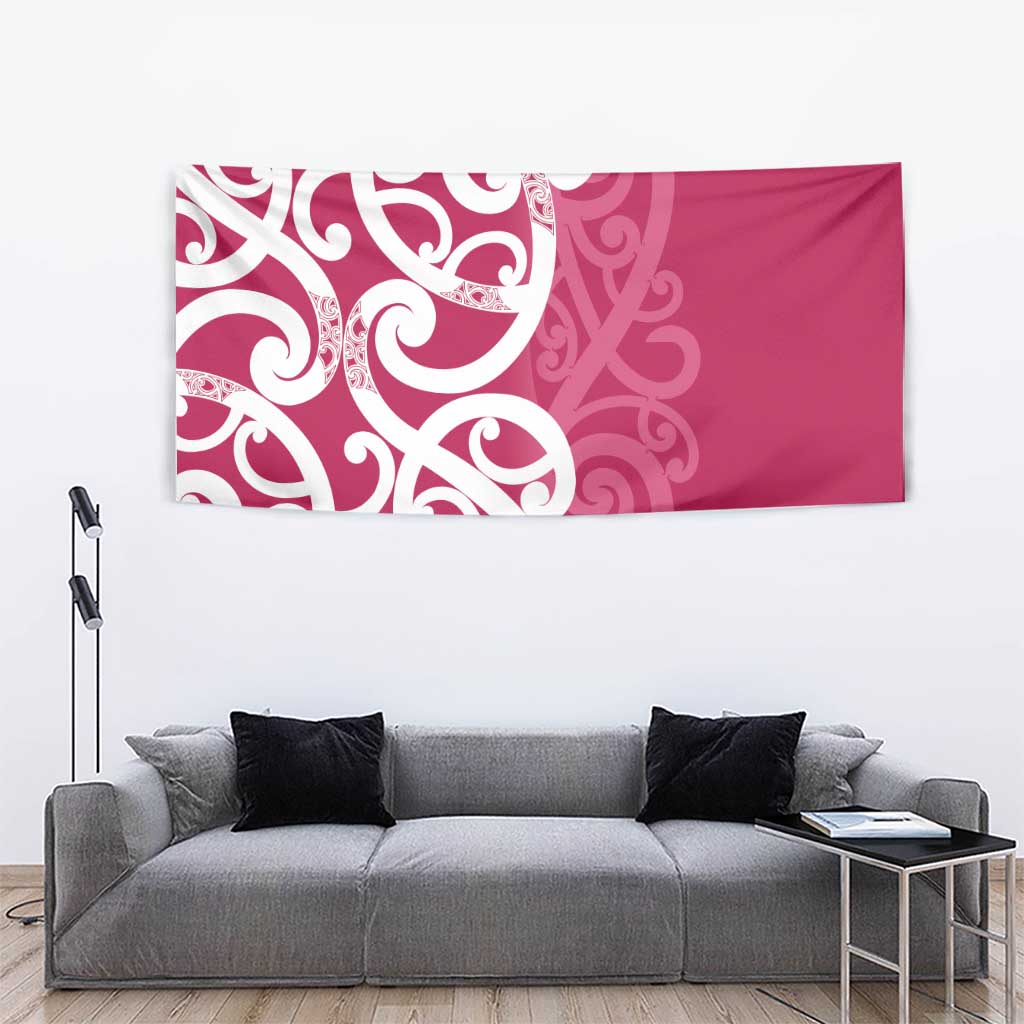 Breast Cancer Awareness Maori Tapestry Koru Kowhaiwhai - Vibe Hoodie