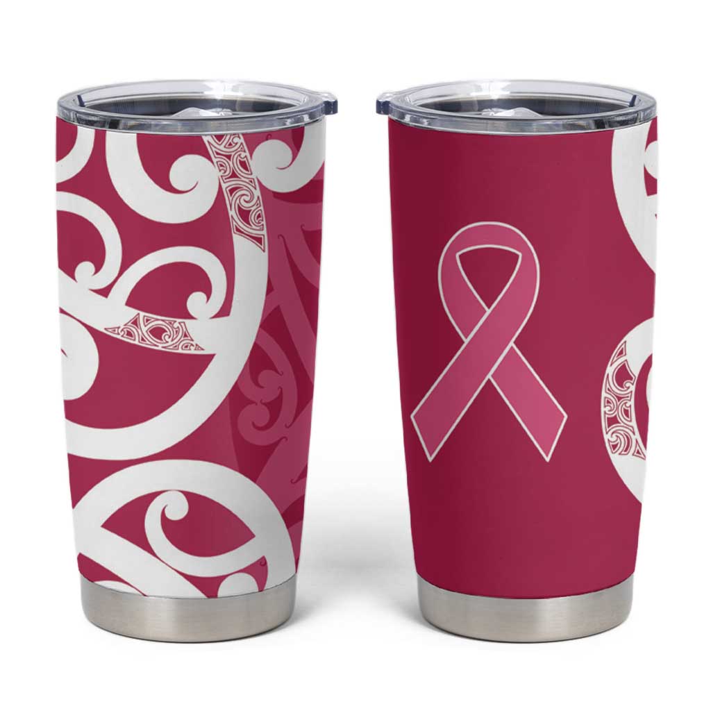 Breast Cancer Awareness Maori Tumbler Cup Koru Kowhaiwhai - Vibe Hoodie