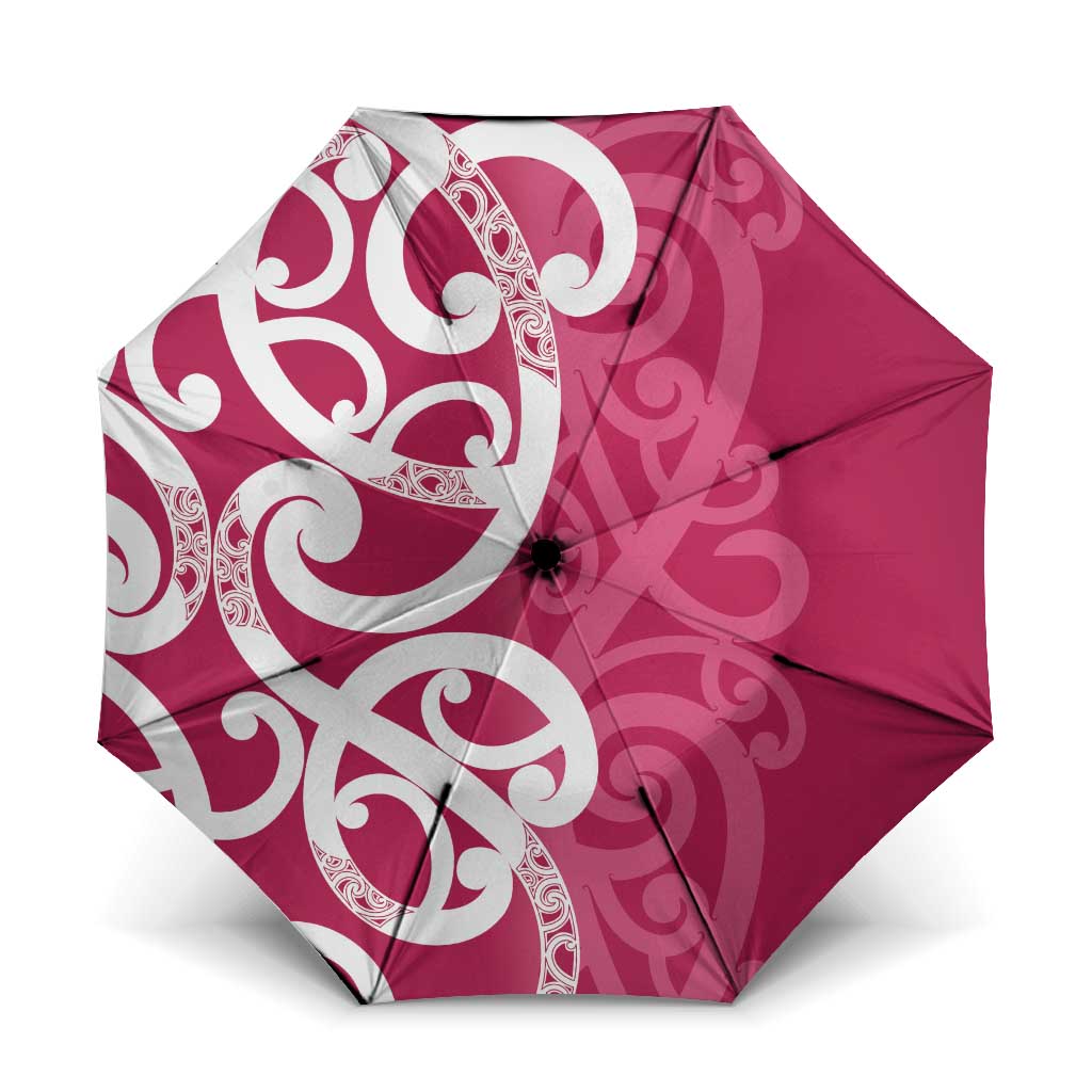 Breast Cancer Awareness Maori Umbrella Koru Kowhaiwhai - Vibe Hoodie