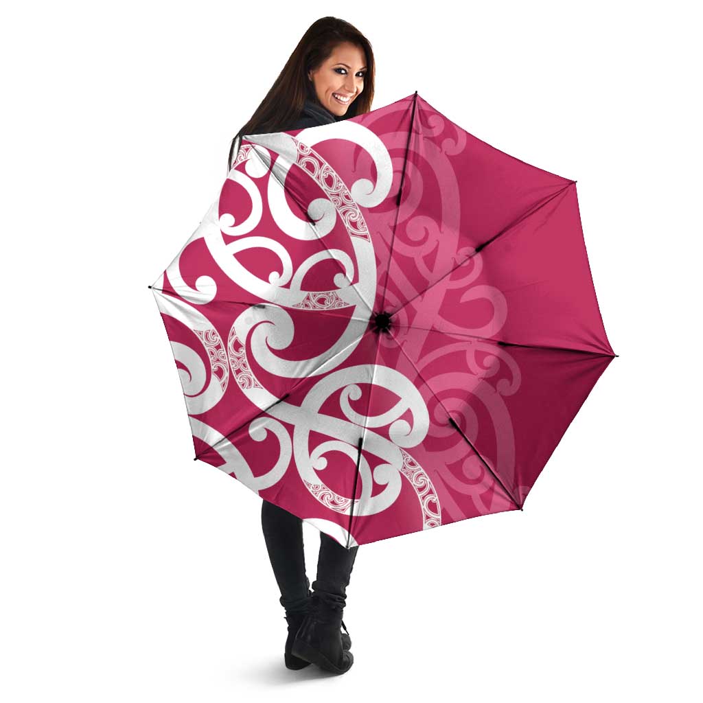 Breast Cancer Awareness Maori Umbrella Koru Kowhaiwhai - Vibe Hoodie