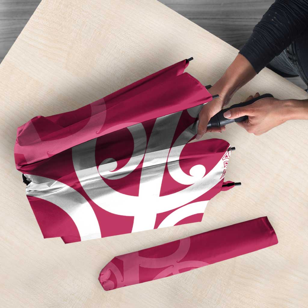 Breast Cancer Awareness Maori Umbrella Koru Kowhaiwhai - Vibe Hoodie