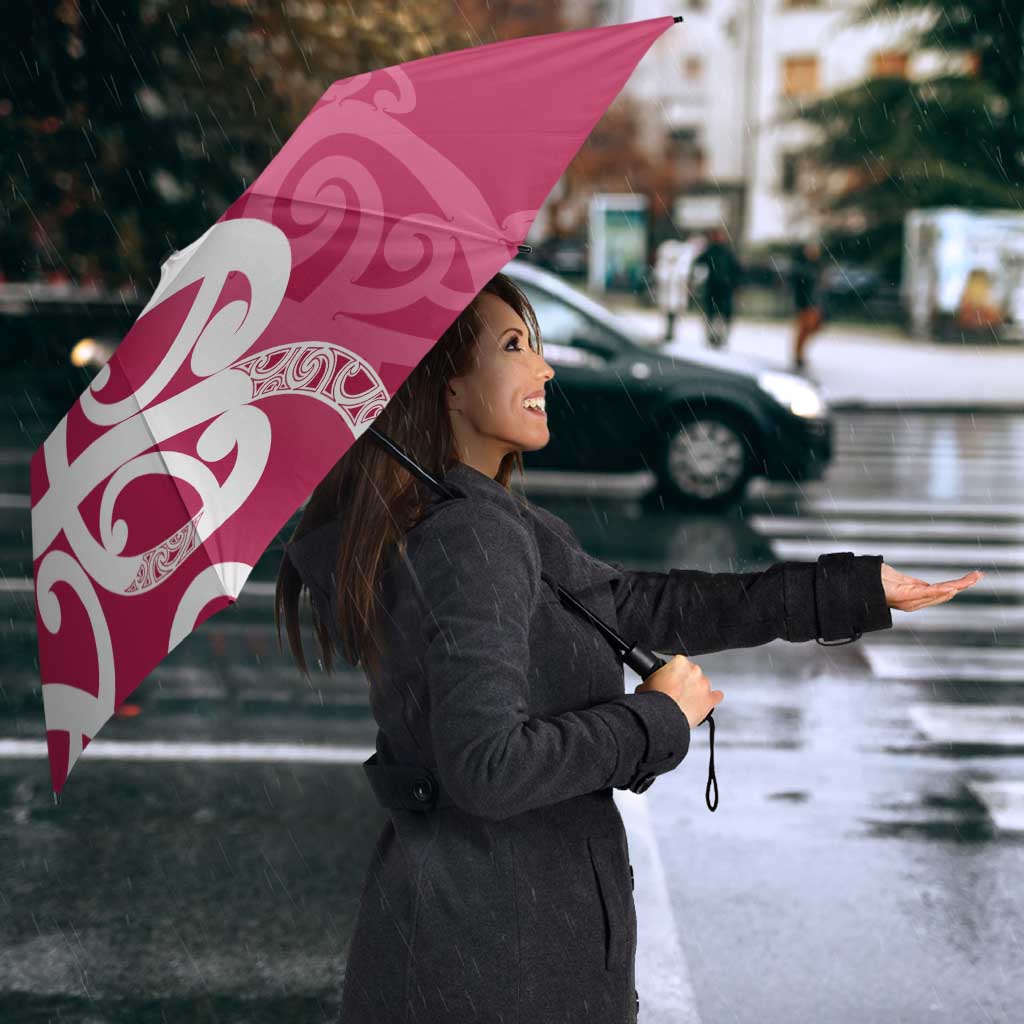 Breast Cancer Awareness Maori Umbrella Koru Kowhaiwhai - Vibe Hoodie
