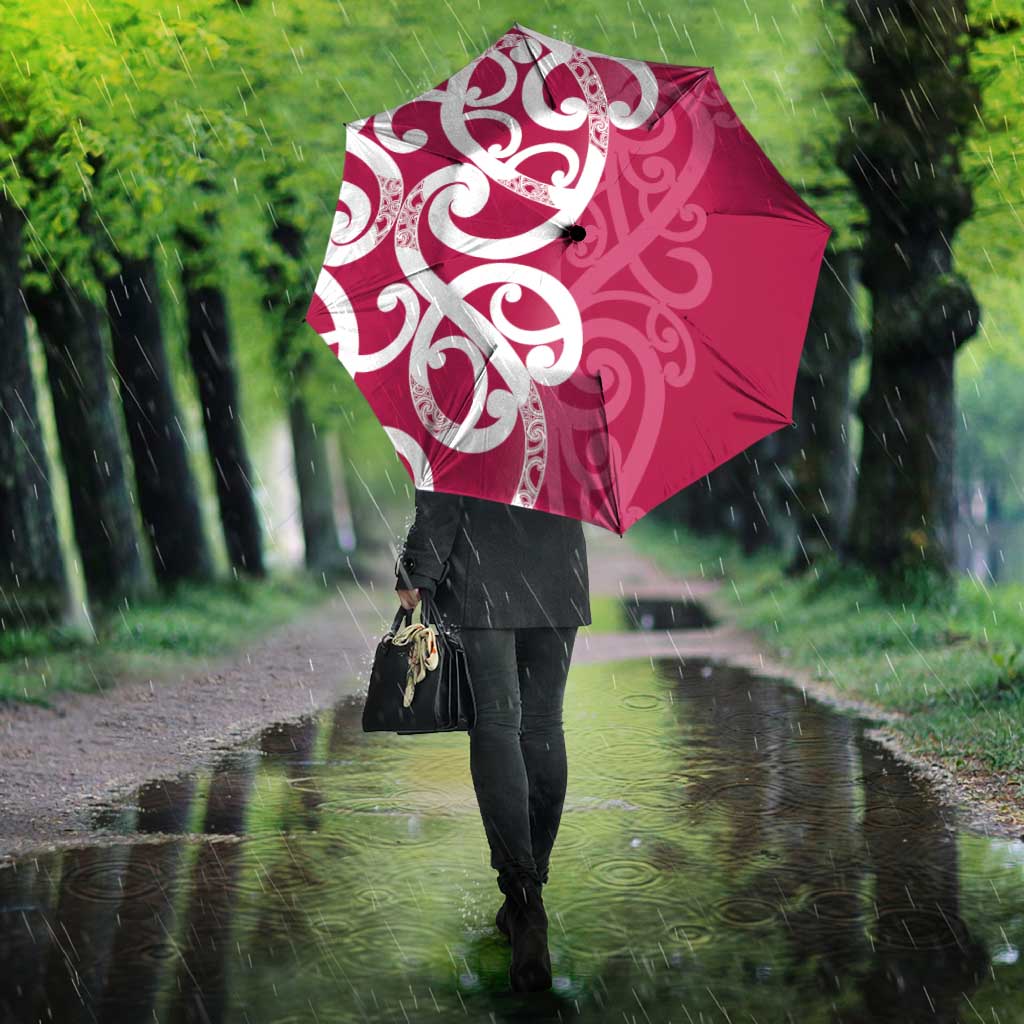 Breast Cancer Awareness Maori Umbrella Koru Kowhaiwhai - Vibe Hoodie