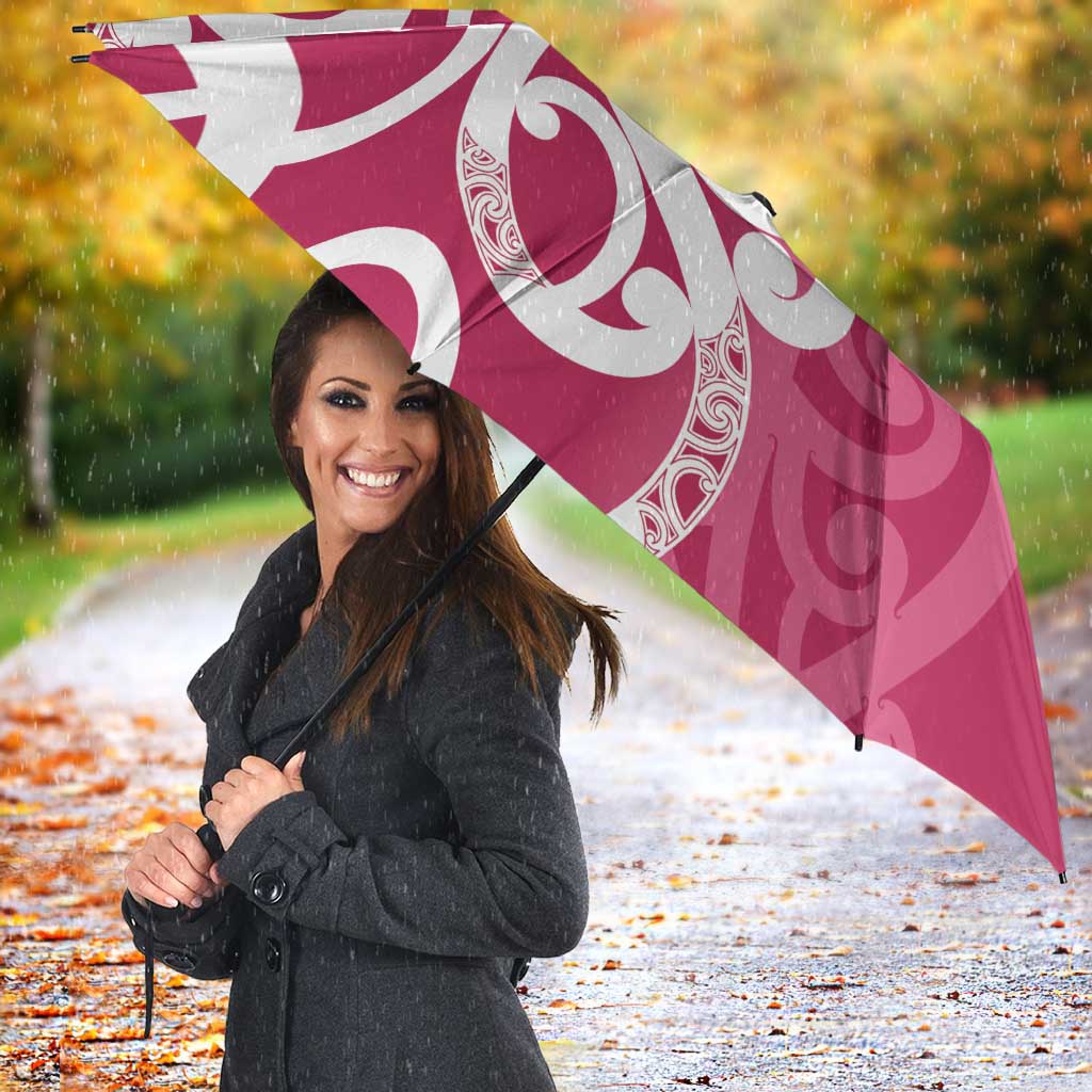 Breast Cancer Awareness Maori Umbrella Koru Kowhaiwhai - Vibe Hoodie