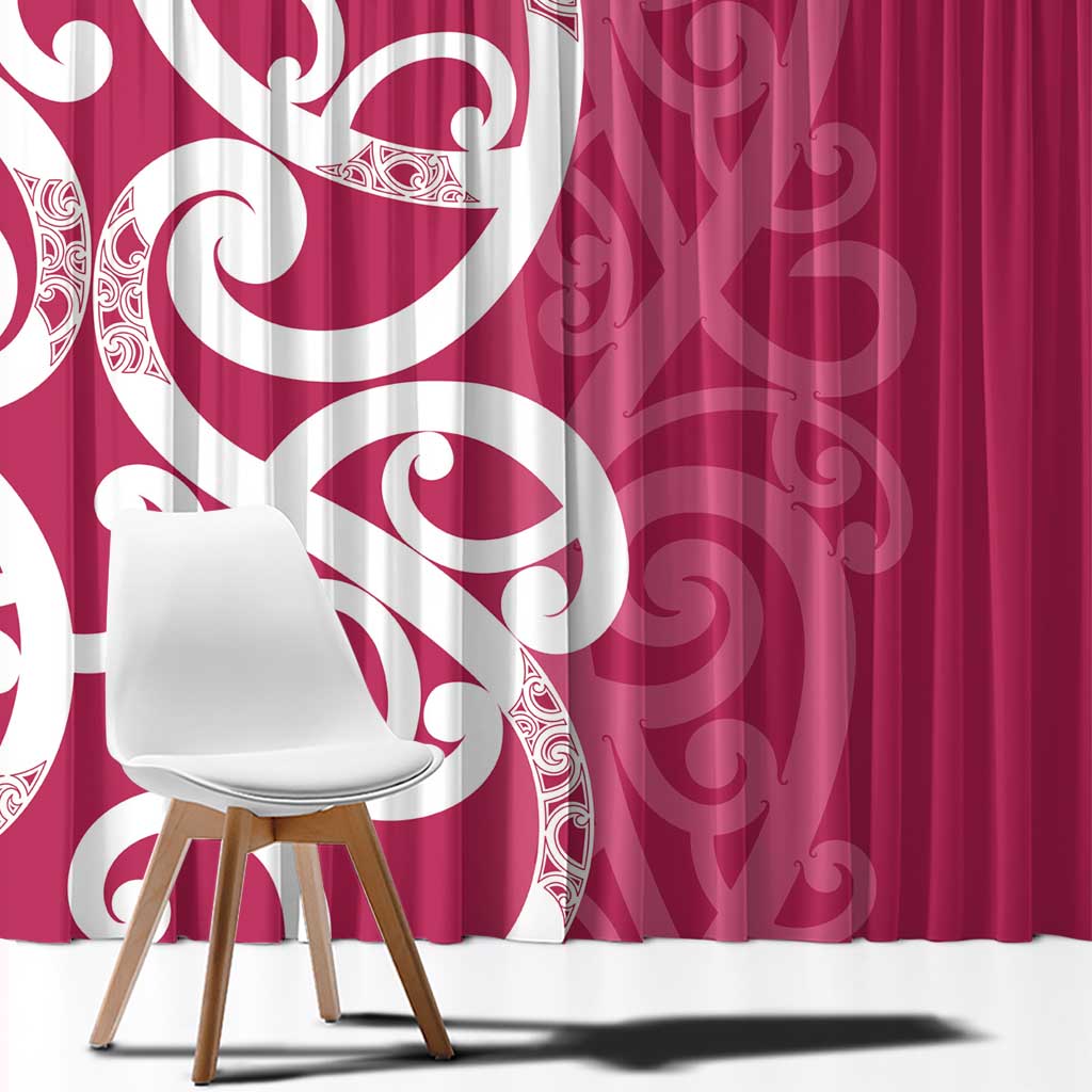 Breast Cancer Awareness Maori Window Curtain Koru Kowhaiwhai - Vibe Hoodie